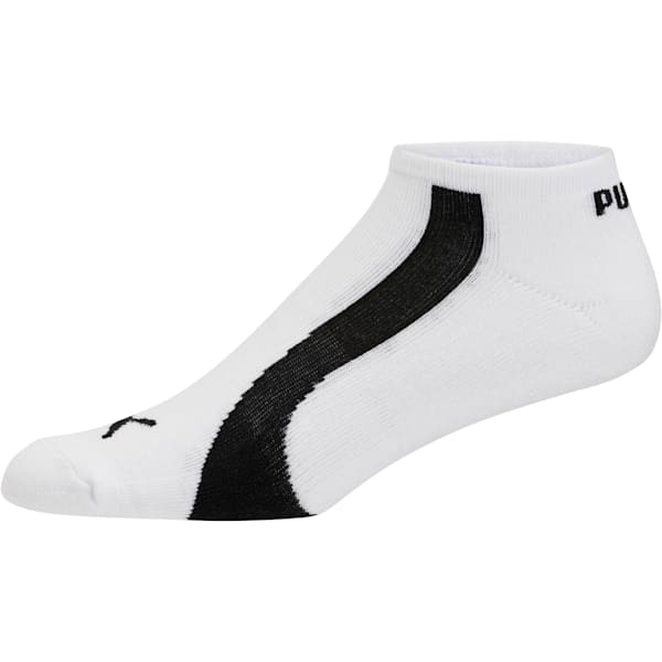 Men's No Show Socks [3 Pack], white-black